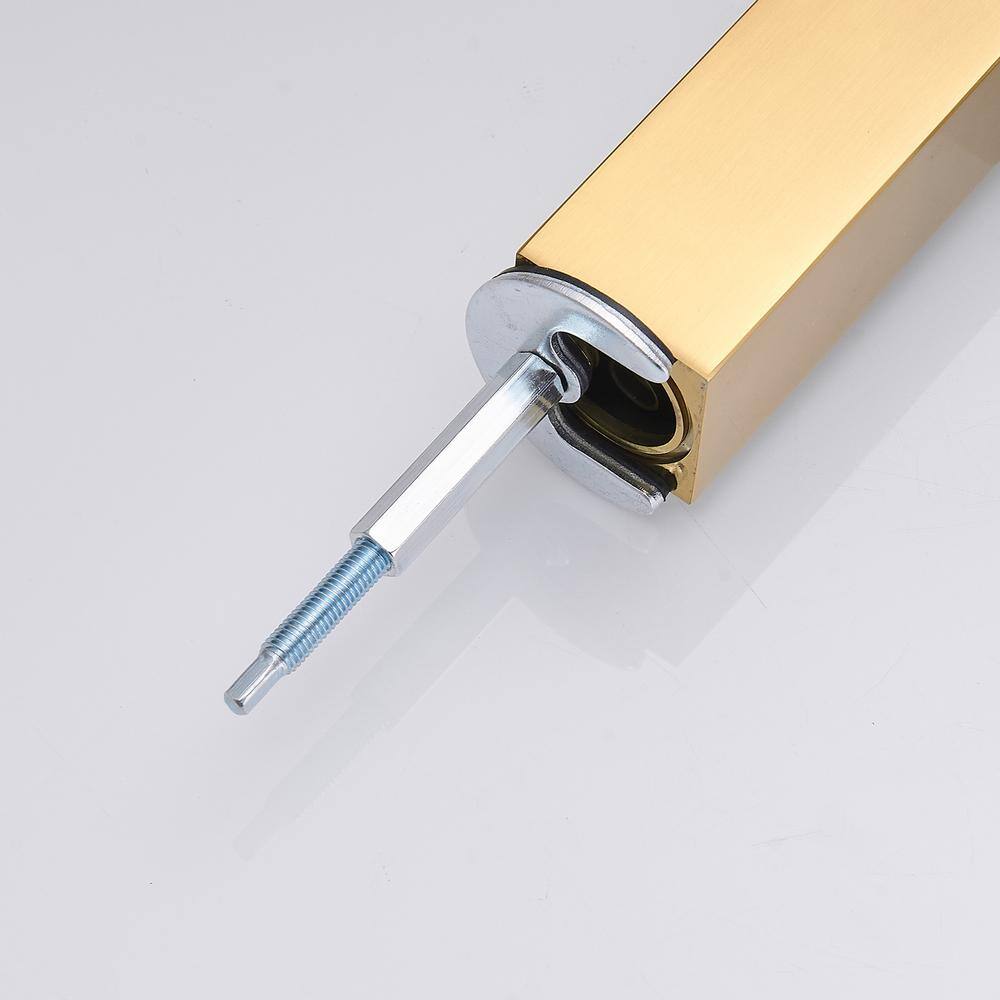 Brushed Gold Single-Handle Waterfall Bathroom Faucet with Pop-Up Drain