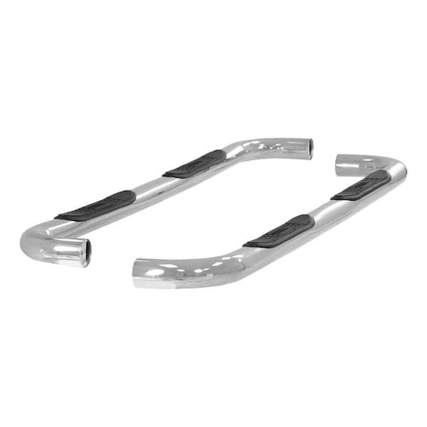3-Inch Round Polished Stainless Steel Nerf Bars, No-Drill, Select Chevrolet, GMC C, K