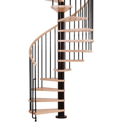 Phoenix 63 in. Black Spiral Staircase Kit