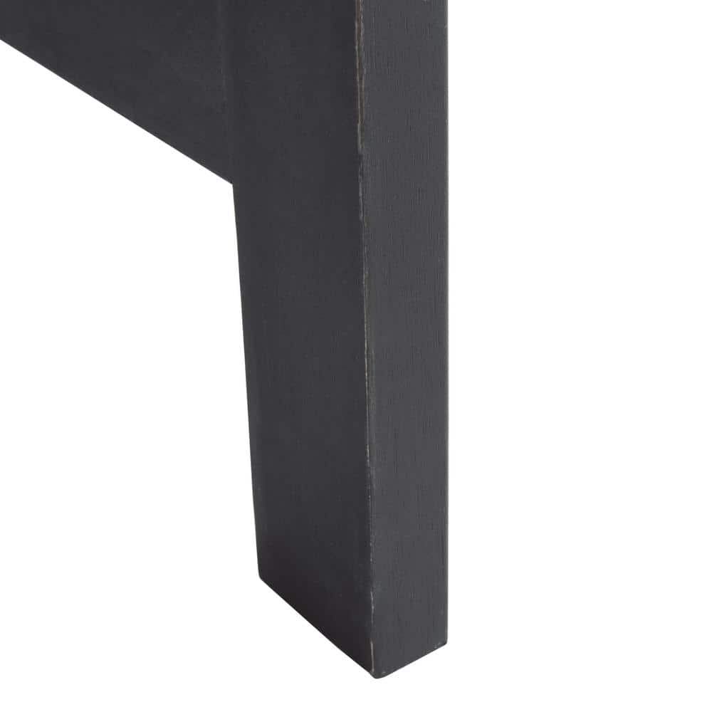 Fontana Black and Beige 4-Piece Acacia Wood Outdoor Set