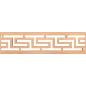 Tulum Fretwork 0.375 in. D x 47 in. W x 12 in. L Hickory Wood Panel Moulding