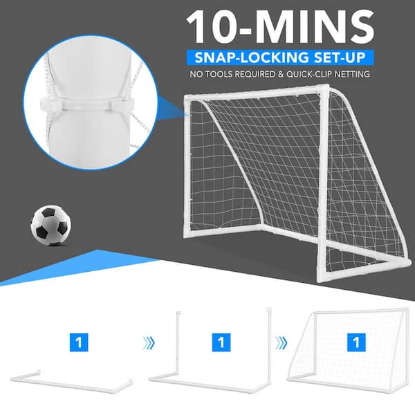 1X Full Size 12ft x 6ft Football Net For Soccer Goal Post Sports Training Kids 
