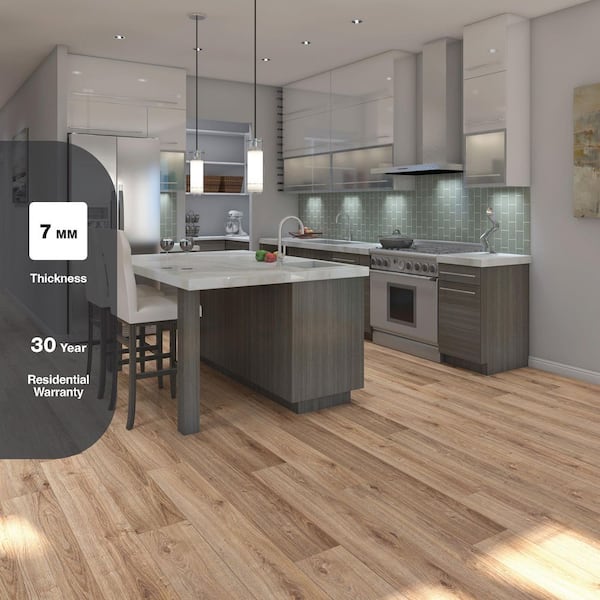 Ingleton White Oak 7 mm T x 8 in. W Laminate Wood Flooring (23.91 sq. ft./case)