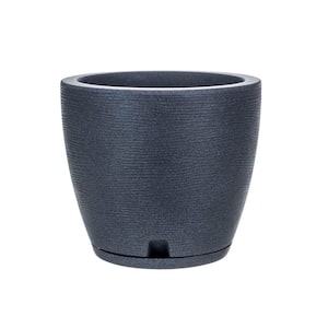 Amsterdan Extra Small Dark Grey Plastic Resin Indoor and Outdoor Planter Bowl