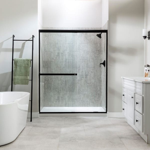 PALISADE 32in x 60in x 78in 4-Piece Glue-Up Alcove Shower Wall, Shelf, Trim Kit in Wind Gust