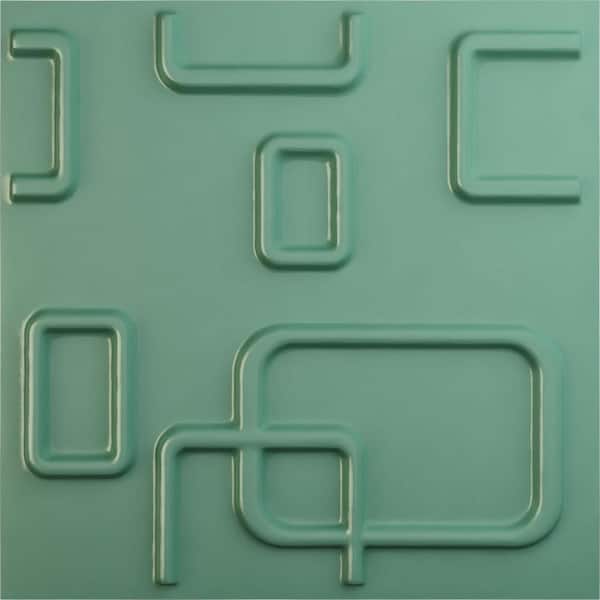 Ekena Millwork 11-7/8"W x 11-7/8"H Oslo EnduraWall Decorative 3D Wall Panel, Sea Mist (12-Pack for 11.76 Sq.Ft.)