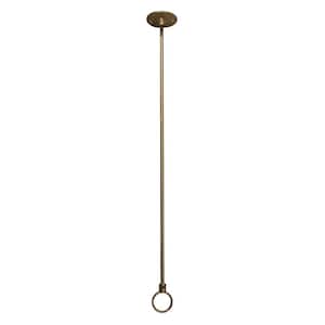 36 in. Ceiling Support with Flange in Polished Brass