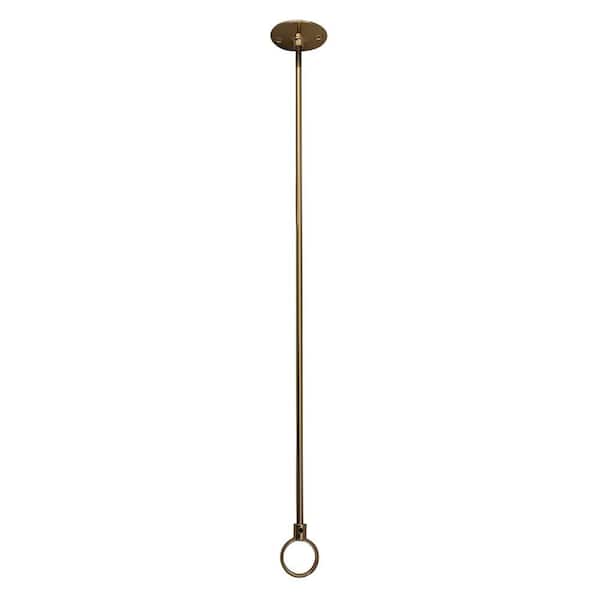 Barclay Products 36 in. Ceiling Support with Flange in Polished Brass