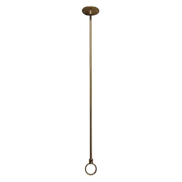 42 in. Ceiling Support with Flange in Polished Brass