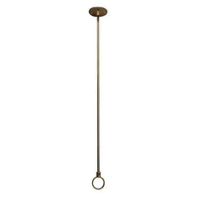 48 in. Ceiling Support with Flange in Polished Nickel