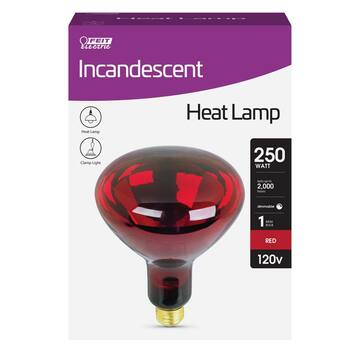 250-Watt Red BR40 Dimmable Incandescent 120-Volt Infrared Heat Lamp Light Bulb (1-Bulb)