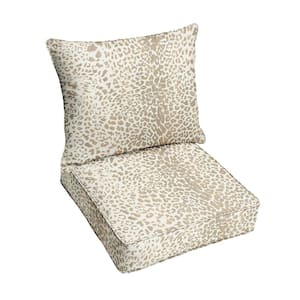 25 in. x 25 in. x 5 in. Deep Seating Outdoor Pillow and Cushion Set in Sunbrella Instinct Dune