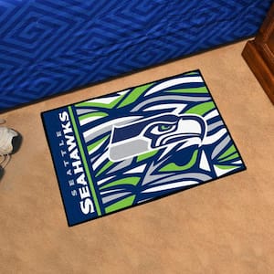 Seattle Seahawks Patterned 1.5 ft. x 2.5 ft. XFIT Design Starter Area Rug