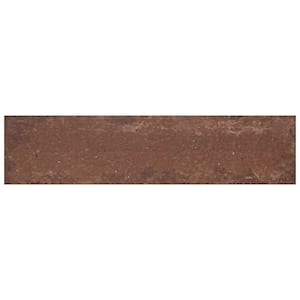 Brickyard Red 3 in. x 12 in. Porcelain Floor and Wall Take Home Tile Sample