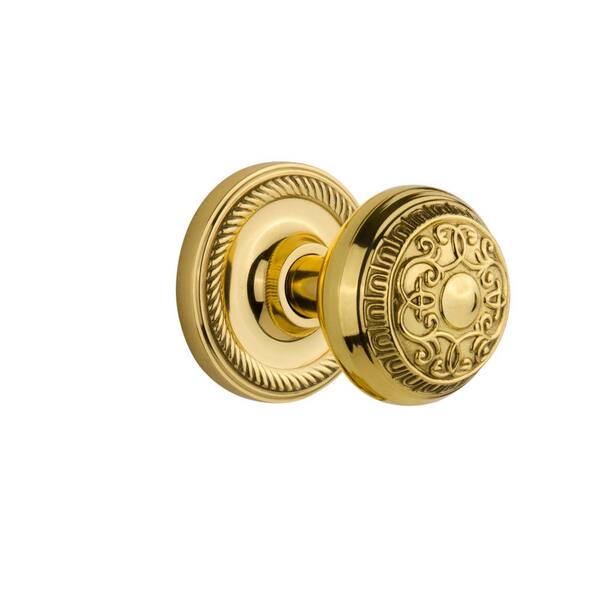 Home System-Handle for Interior Door Polished Brass with ROSETTA Egg Series 