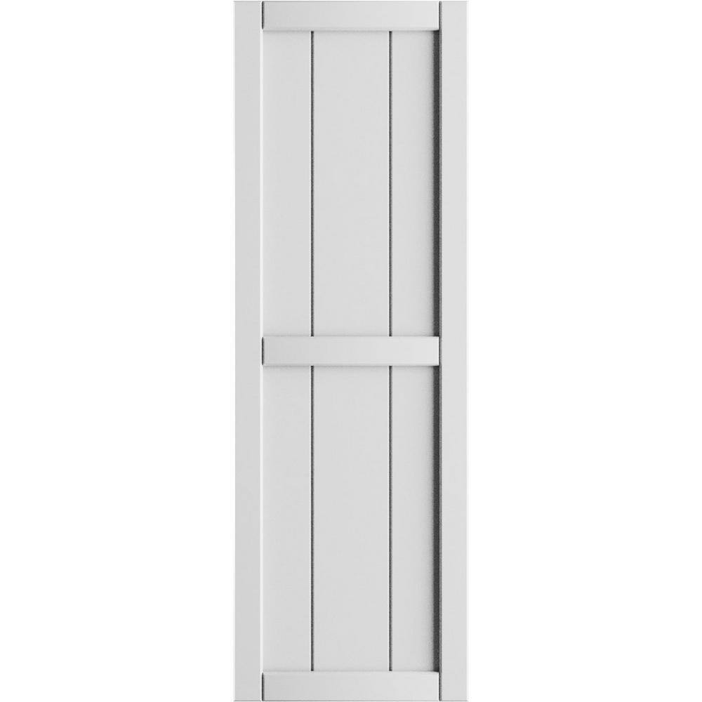 16-1/8 in. x 34 in. True Fit PVC 3-Board Framed Board and Batten Shutters in White (Per Pair) price history on PriceWatchPro