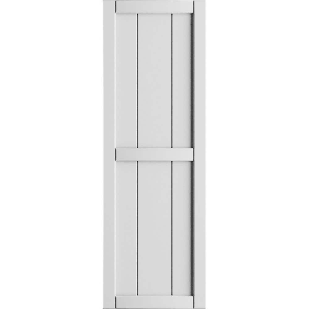 21-1/2 in. x 25 in. True Fit PVC 4-Board Framed Board and Batten Shutters in White (Per Pair) price history on PriceWatchPro