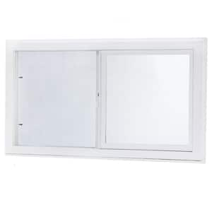 31.75 in. x 13.75 in. Left-Hand Single Sliding Vinyl Window with Dual Pane Insulated Glass - White