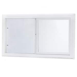 31.75 in. x 15.75 in. Left Hand Single Sliding Vinyl Window with Dual Pane Insulated Glass - White