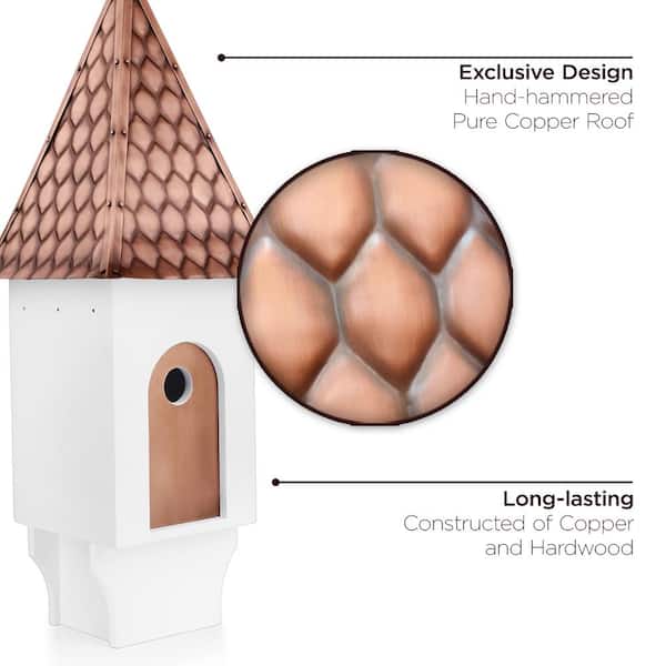 Good Directions Chateau Bird House Pure Copper Diamond Pattern