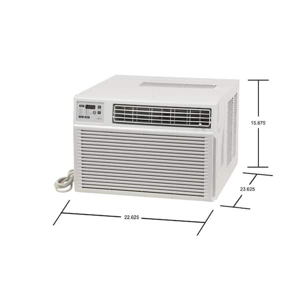 Ge 8 000 Btu 115 Volt Electronic Heat Cool Room Window Air Conditioner Aee08at The Home Depot