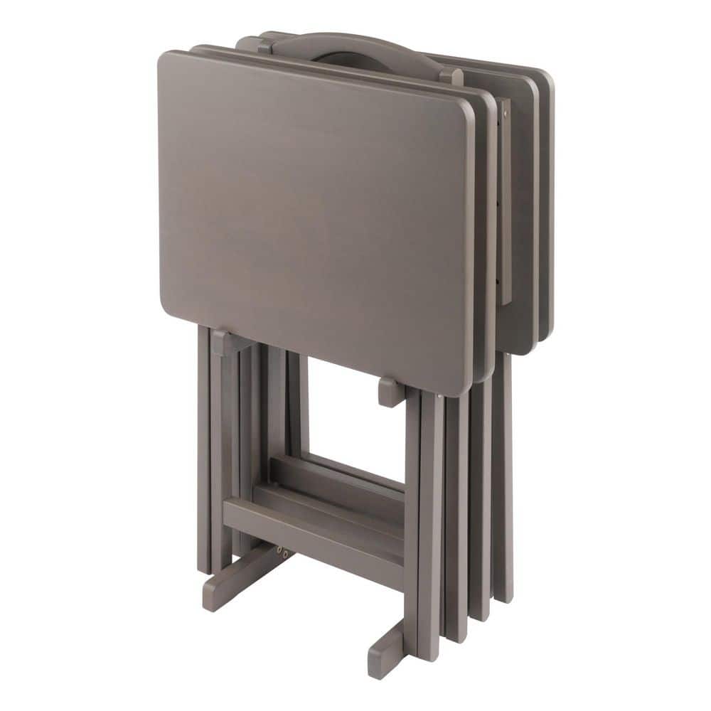 Alex 14.57 In Oyster Gray 5-Pc Snack/End Table Set - thumbnail 6