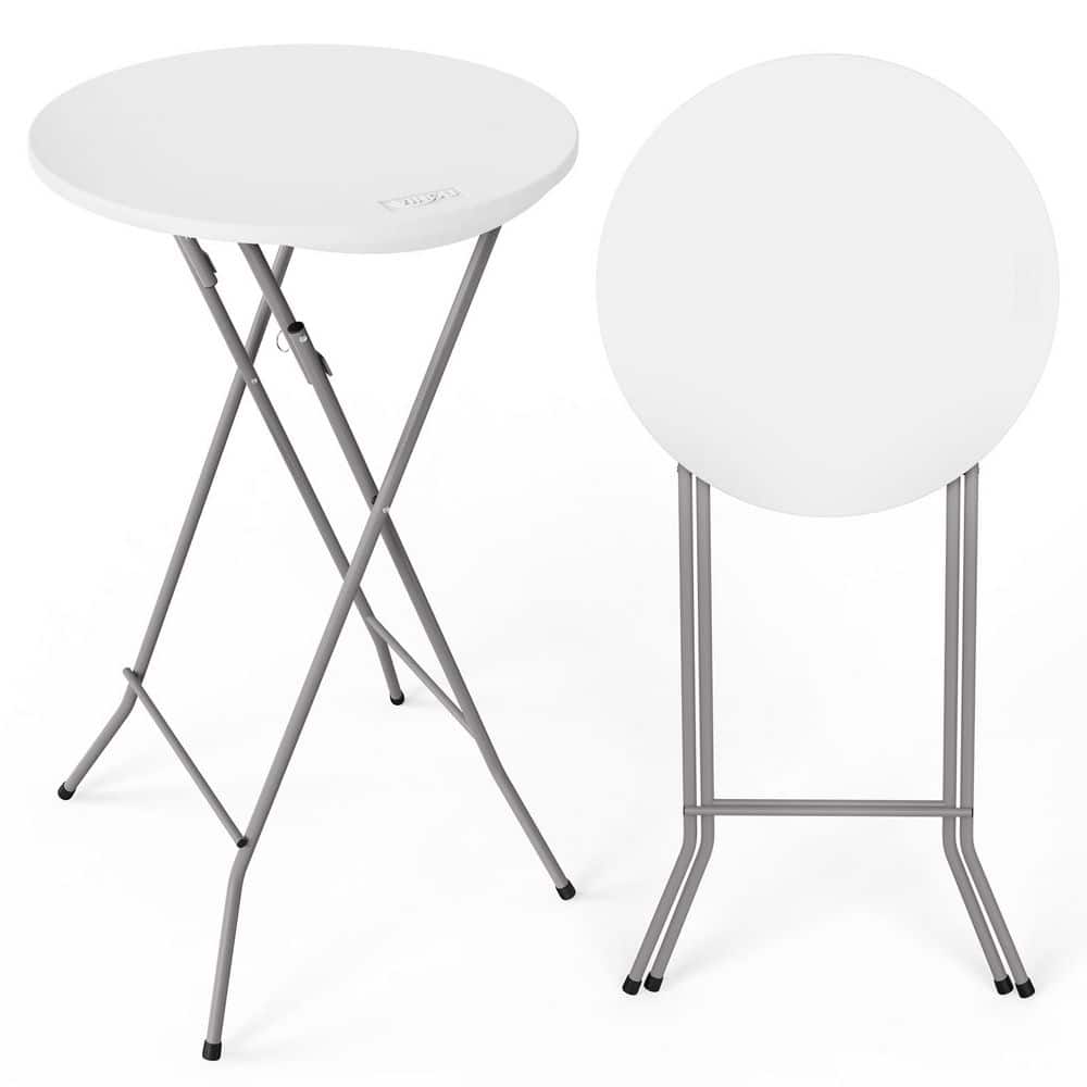 Patio White Plastic Folding Table