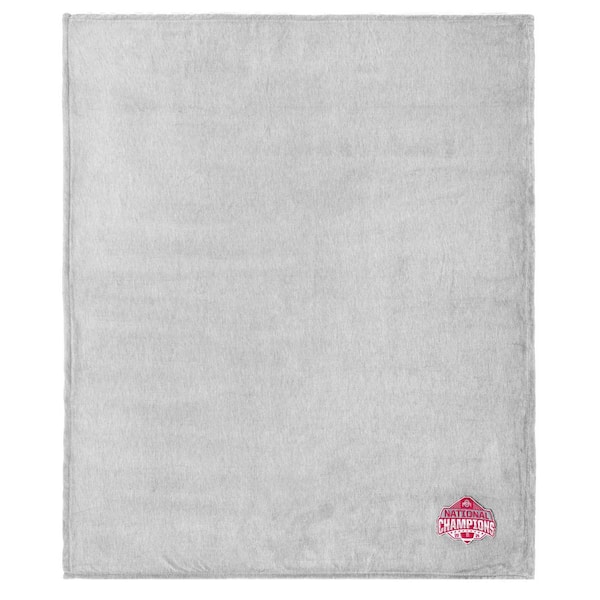 THE NORTHWEST GROUP Ohio State Buckeyes NCAA 2024 FBC Champs Logo Multicolor Sweatshirt Throw Blanket 50 x 60 in.