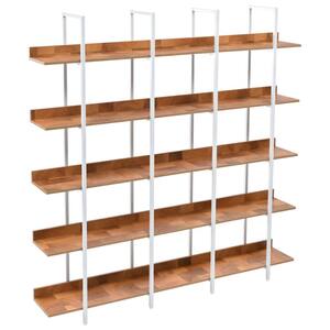 aisword Vintage Industrial 5 Tier Ladder Bookcase Open Bookshelf, MDF ...