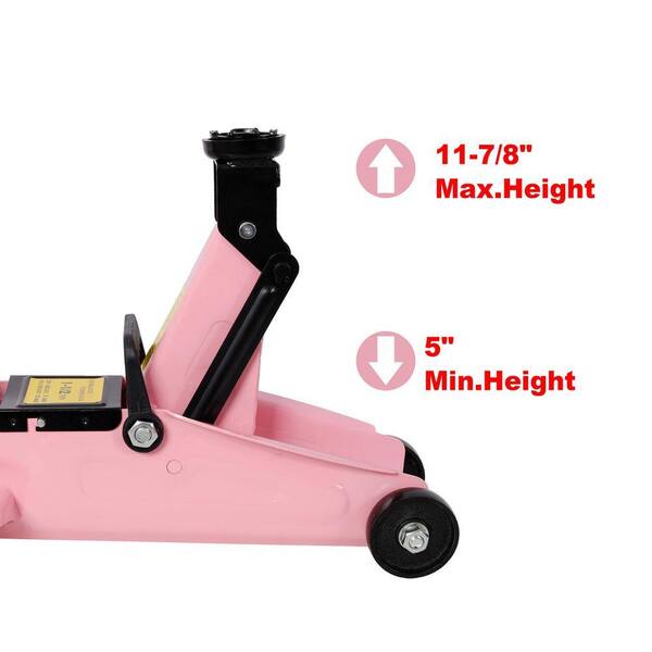 Damodpoy 1.5 Ton Pink Low Profile Hydraulic Trolle, Steel Racing