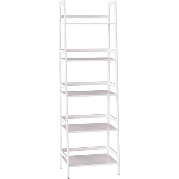 Unbranded 11.8 in. Wide 5 Tier White Bookshelf Modern Open Bookcase For Bedroom Living Room, Office