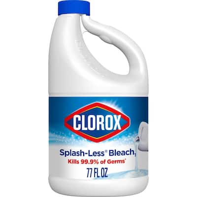 77 fl. oz. Splash-Less Concentrated Disinfecting Regular Liquid Bleach (6-Pack)