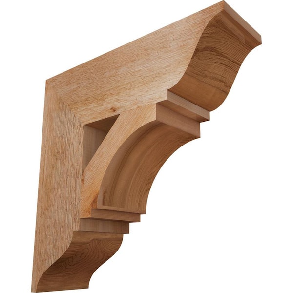 6 in. x 20 in. x 20 in. Western Red Cedar Imperial Traditional Rough Sawn Bracket