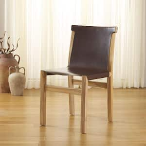 Arian Cognac/Natural 18.89 in. Teak Dining Chair