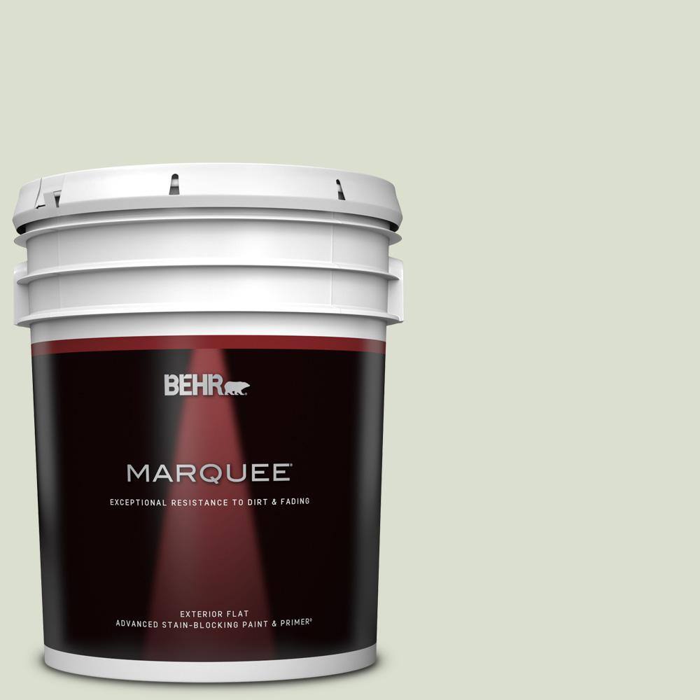 BEHR MARQUEE 5 gal. PPL47 Sage Tint Flat Exterior Paint & Primer