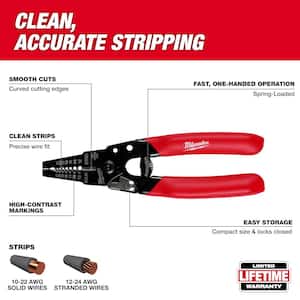 10-24 AWG Compact Wire Stripper / Cutter with Dipped Grip