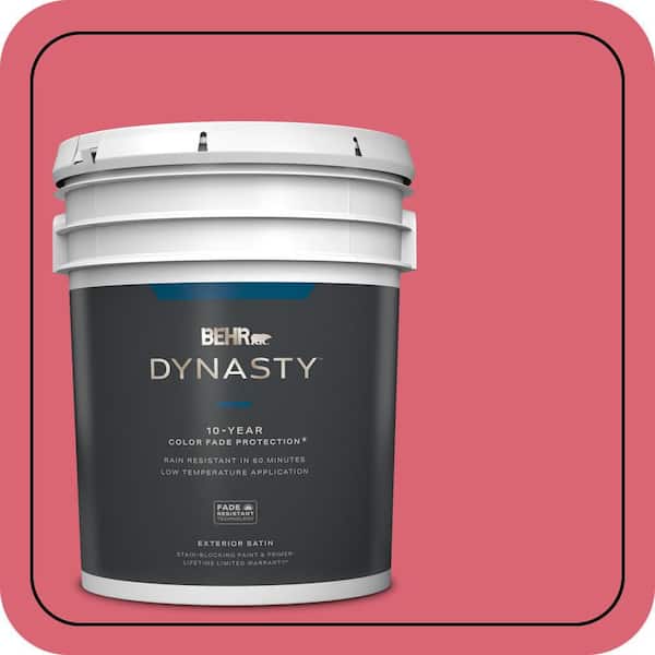 5 Gal. #P150-5A Strawberry Taffy Satin Enamel Exterior Stain-Blocking Paint and Primer