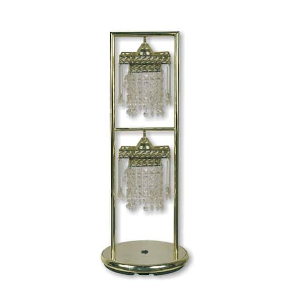 ORE International 30 in. 2-Light Brass Pendant Table Lamp