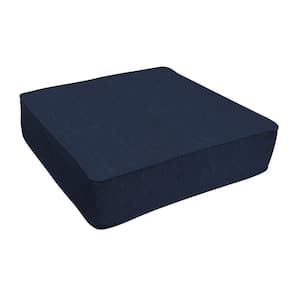 Outdoor Deep Seating Lounge Seat Cushion Textured Solid Indigo Blue