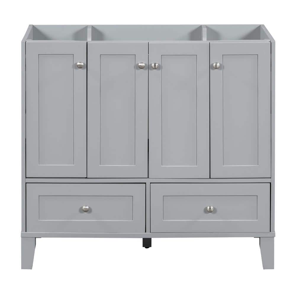 35.5 in. W x 17 in. D x 32.9 in. H Freestanding Bath Vanity Cabinet without