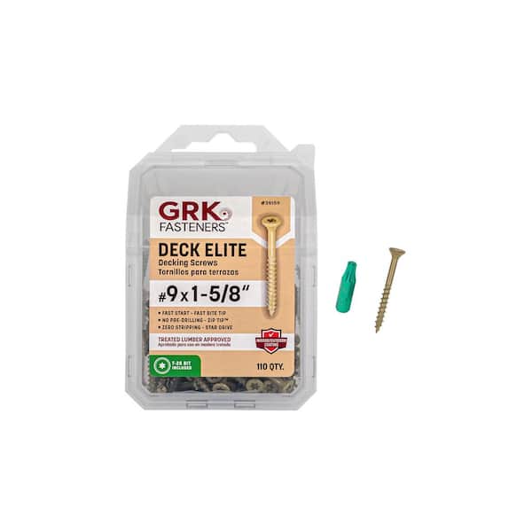 #9 x 1-5/8 in. Torx Drive Bugle Head Deck Elite Wood Deck Screw (110-Pack)