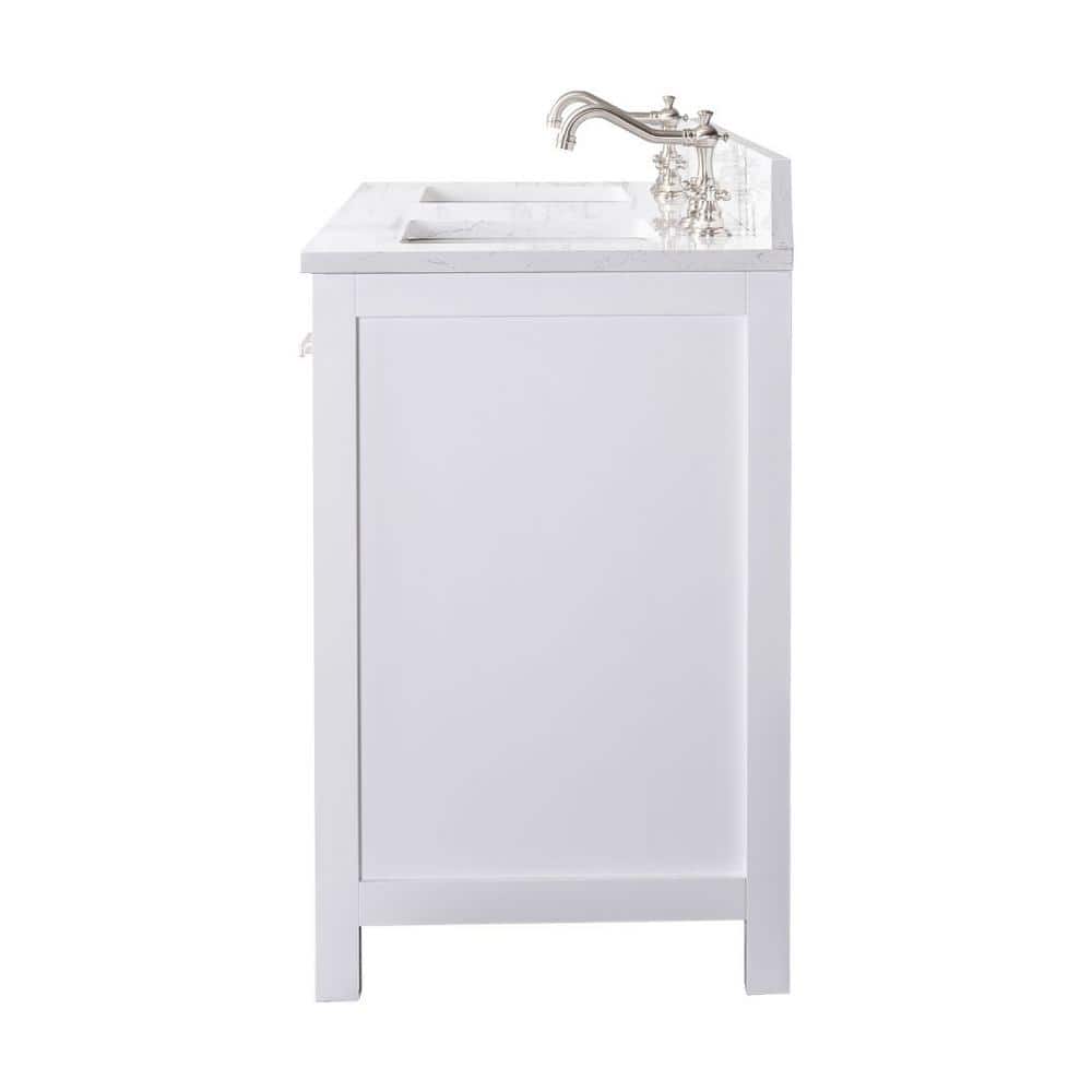 Jasper 60'' White Double Freestanding Bathroom Vanity