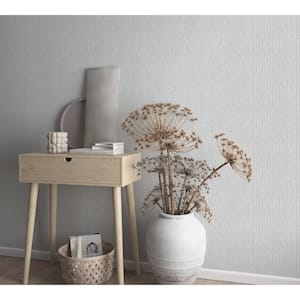 Flora Collection Grey Rope Weave Matte Finish Non-Pasted Vinyl on Non-Woven Wallpaper Sample