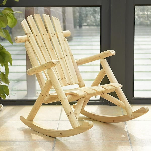 Natural wood deals rocker