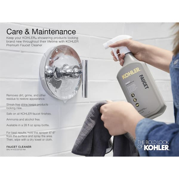 Kohler K-104S37-SANA-CP Strayt Touchless Bathroom Sink Faucet with Kinesis  Sensor Technology, DC Powered, Chrome Finish