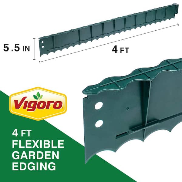 4 ft. No Digging Flexible Lawn and Garden Plastic Edging 4 ft. No Digging Flexible Lawn and Garden Plastic Edging