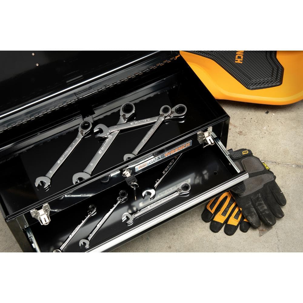8-Piece Chrome Metric Reversible Ratcheting Wrench Set