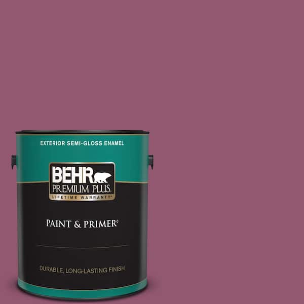 BEHR PREMIUM PLUS 1 gal. Home Decorators Collection #HDC-AC-28A Carnation Festival Semi-Gloss Enamel Exterior Paint & Primer