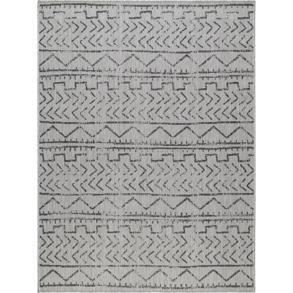 Beverly Rug 5 X 7 Light Gray Dark Gray Waikiki Modern Trellis Indoor ...