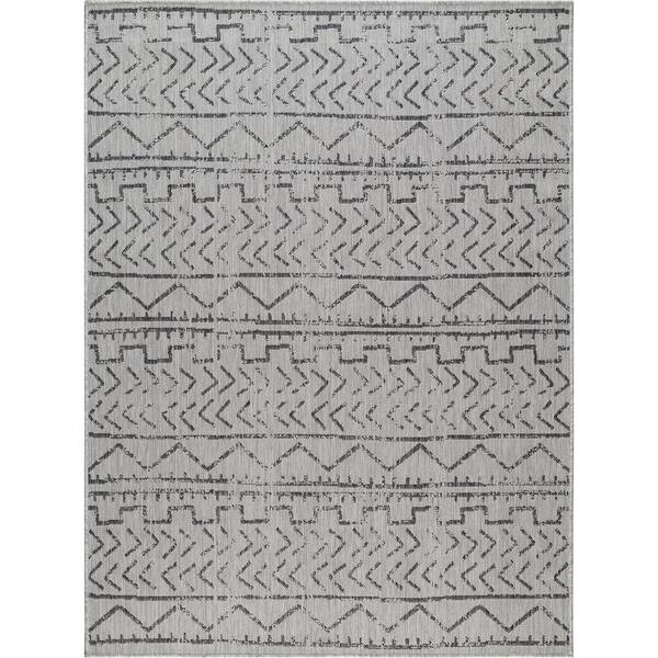 Beverly Rug 2 x 3 Black White Waikiki Modern Moroccan Indoor Outdoor Area Rug, Black / White